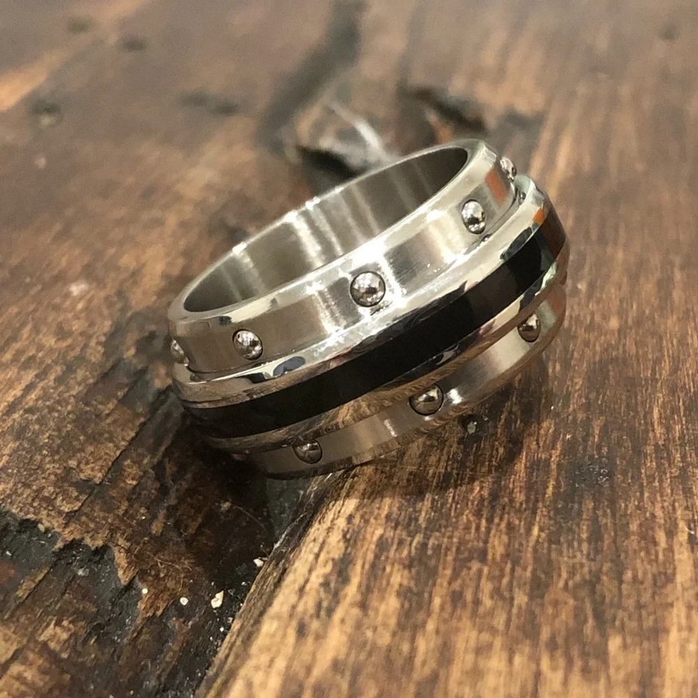 316L Stainless Steel Spinning Ring for Men